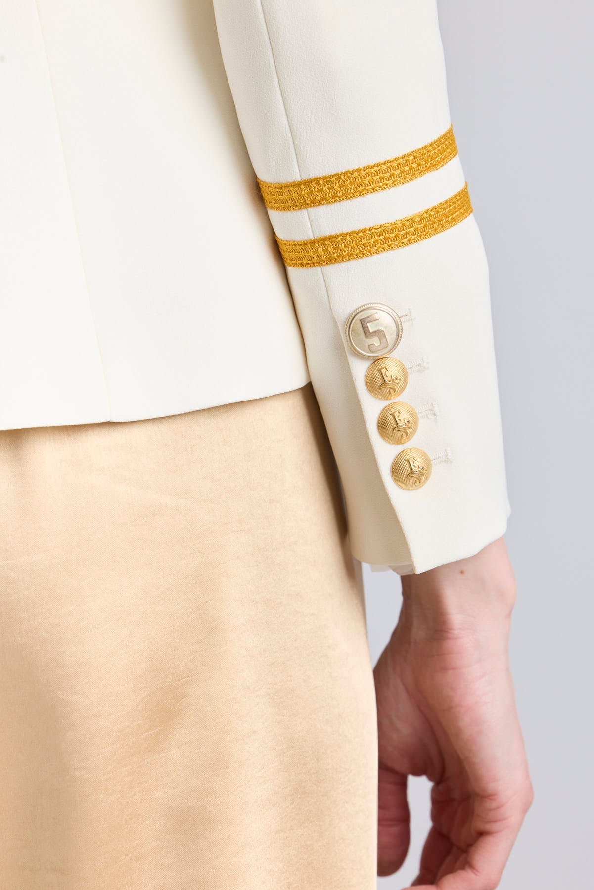 Claudia London White Military Tailored Jacket - Limited Edition - THE EXTREME COLLECTION