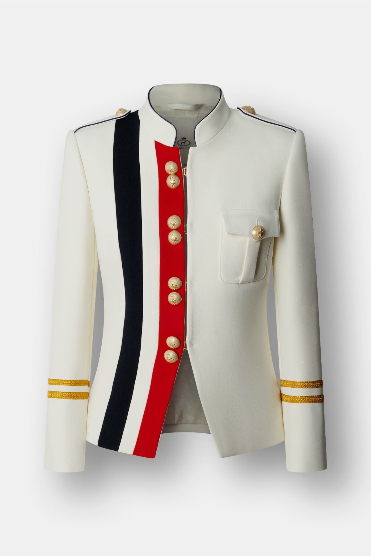 Claudia London White Military Tailored Jacket - Limited Edition - THE EXTREME COLLECTION