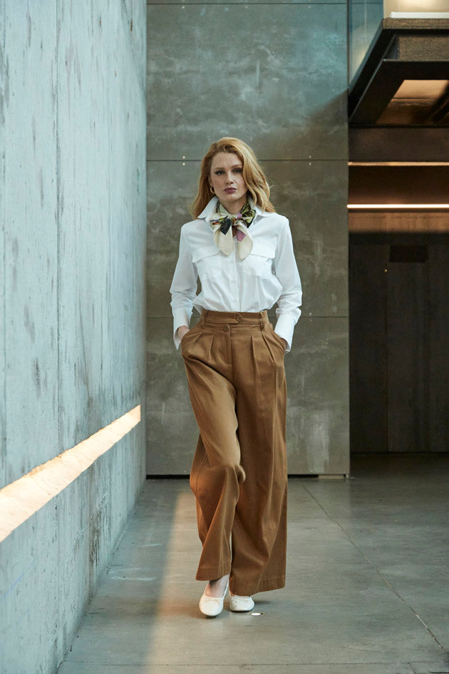 GABRIELLE WHITE SHIRT WITH POCKETS