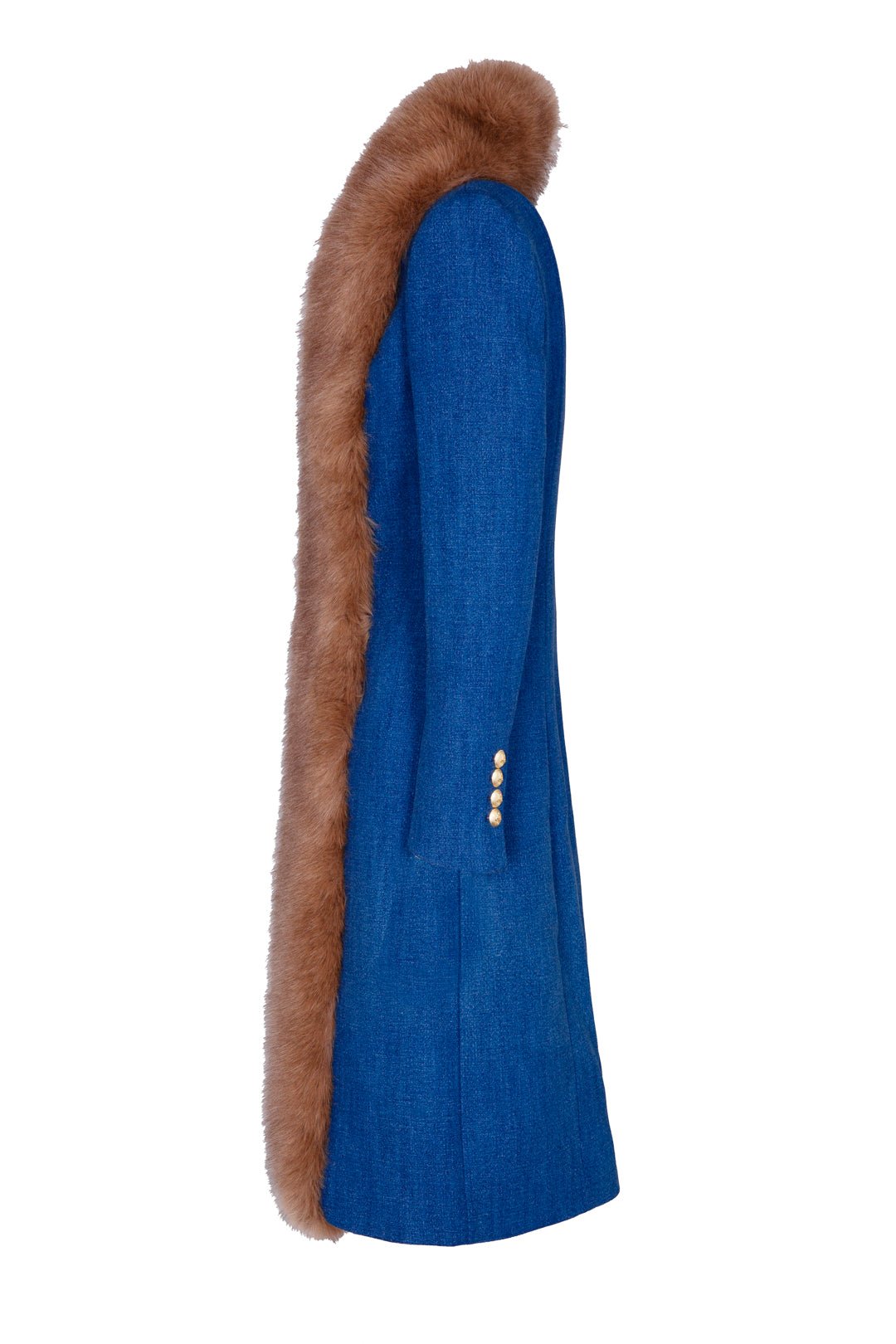 COSETTE LONG SAPPHIRE COAT - THE EXTREME COLLECTION