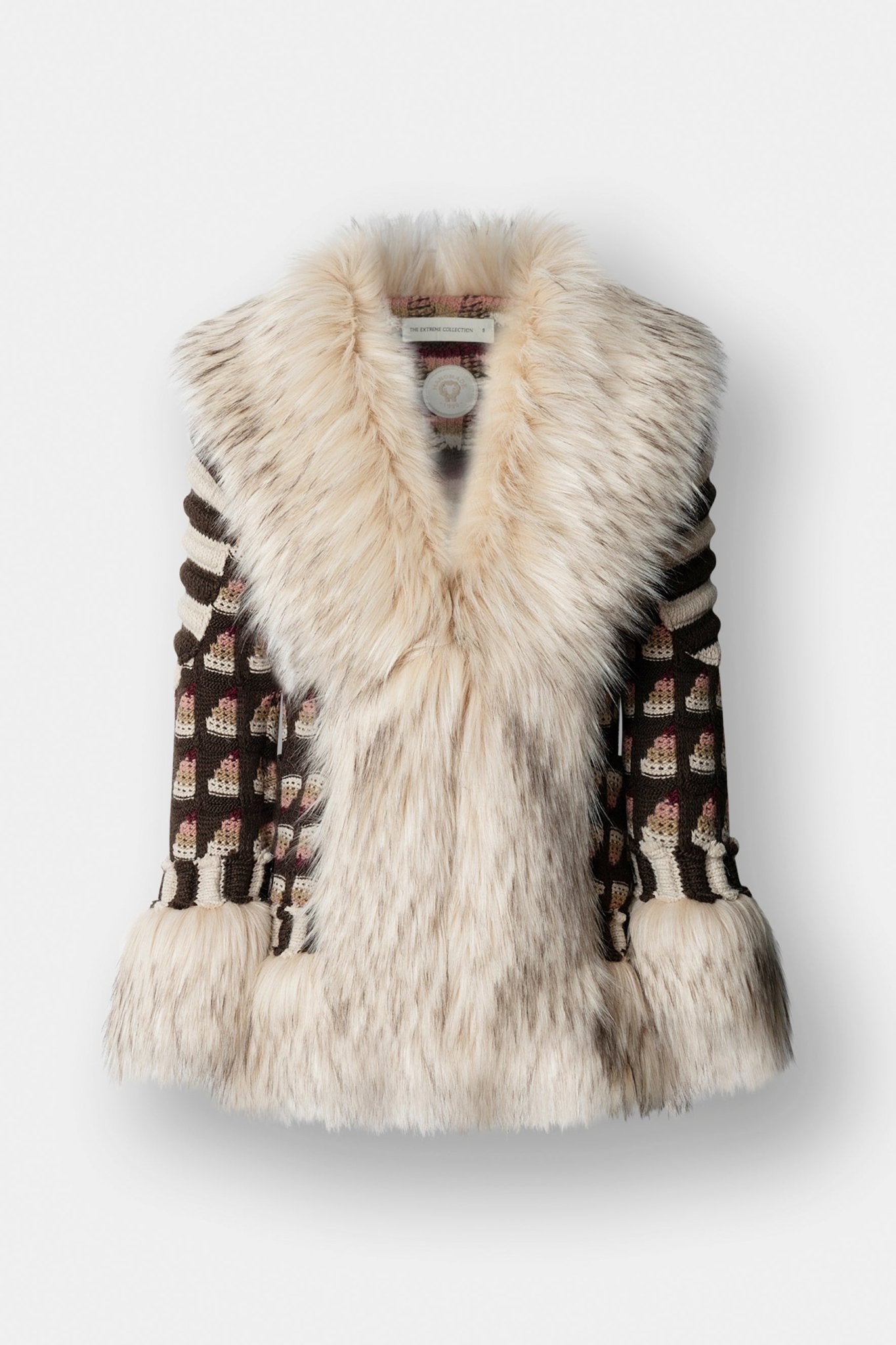 Daisy Short Knit Coat with Faux Fur - Limited Edition - THE EXTREME COLLECTION