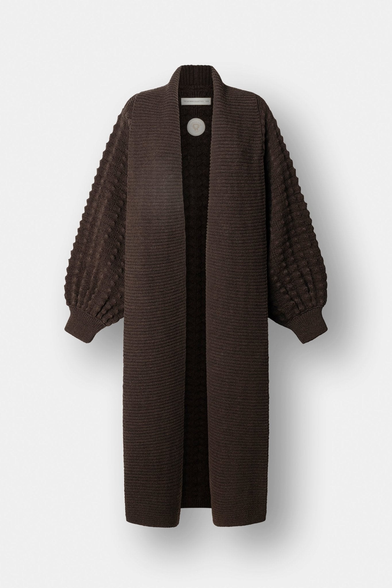 Dominic Long Brown Knit Cardigan - Limited Edition - THE EXTREME COLLECTION