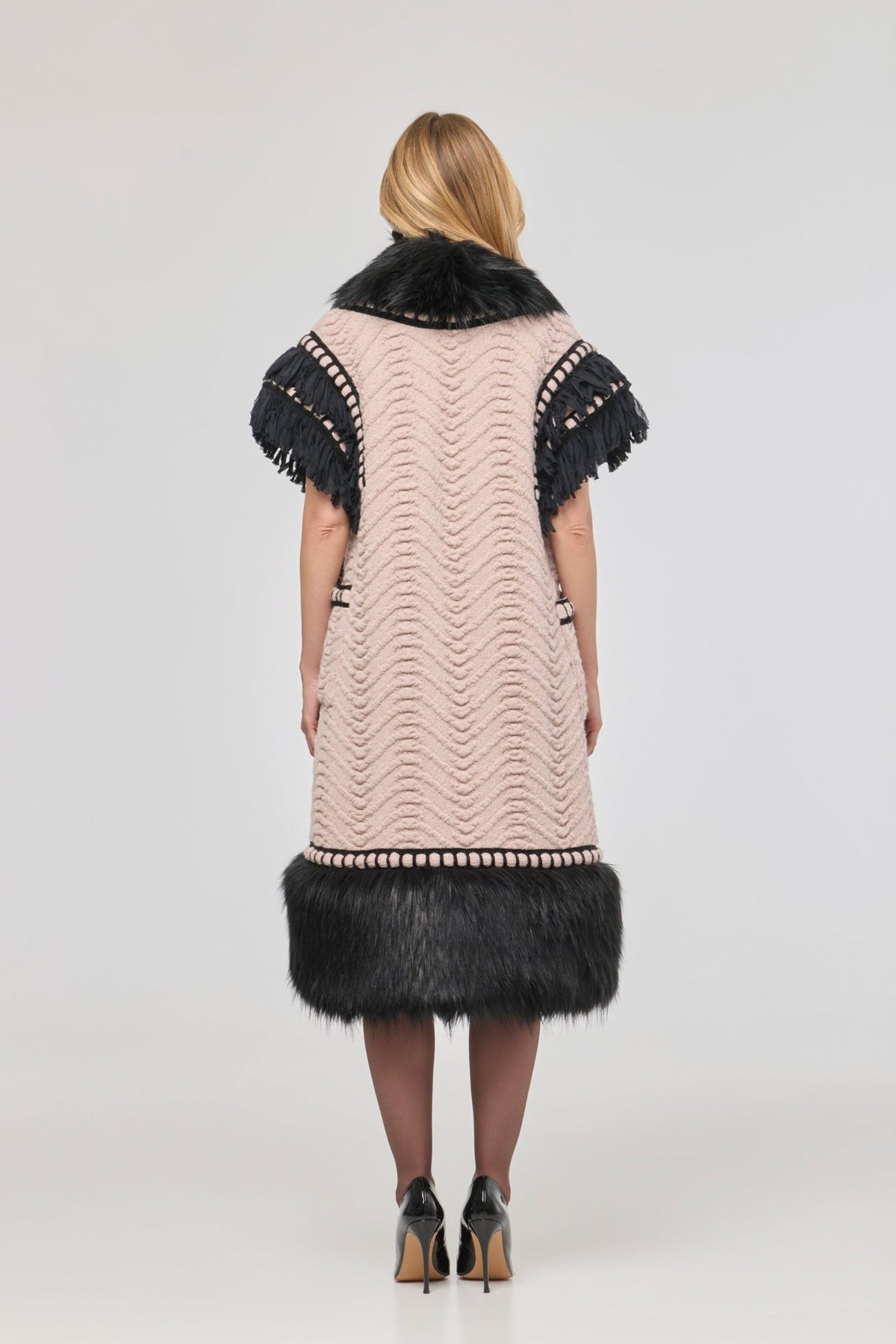 Edward Long Pink Faux Fur Vest - Limited Edition - THE EXTREME COLLECTION