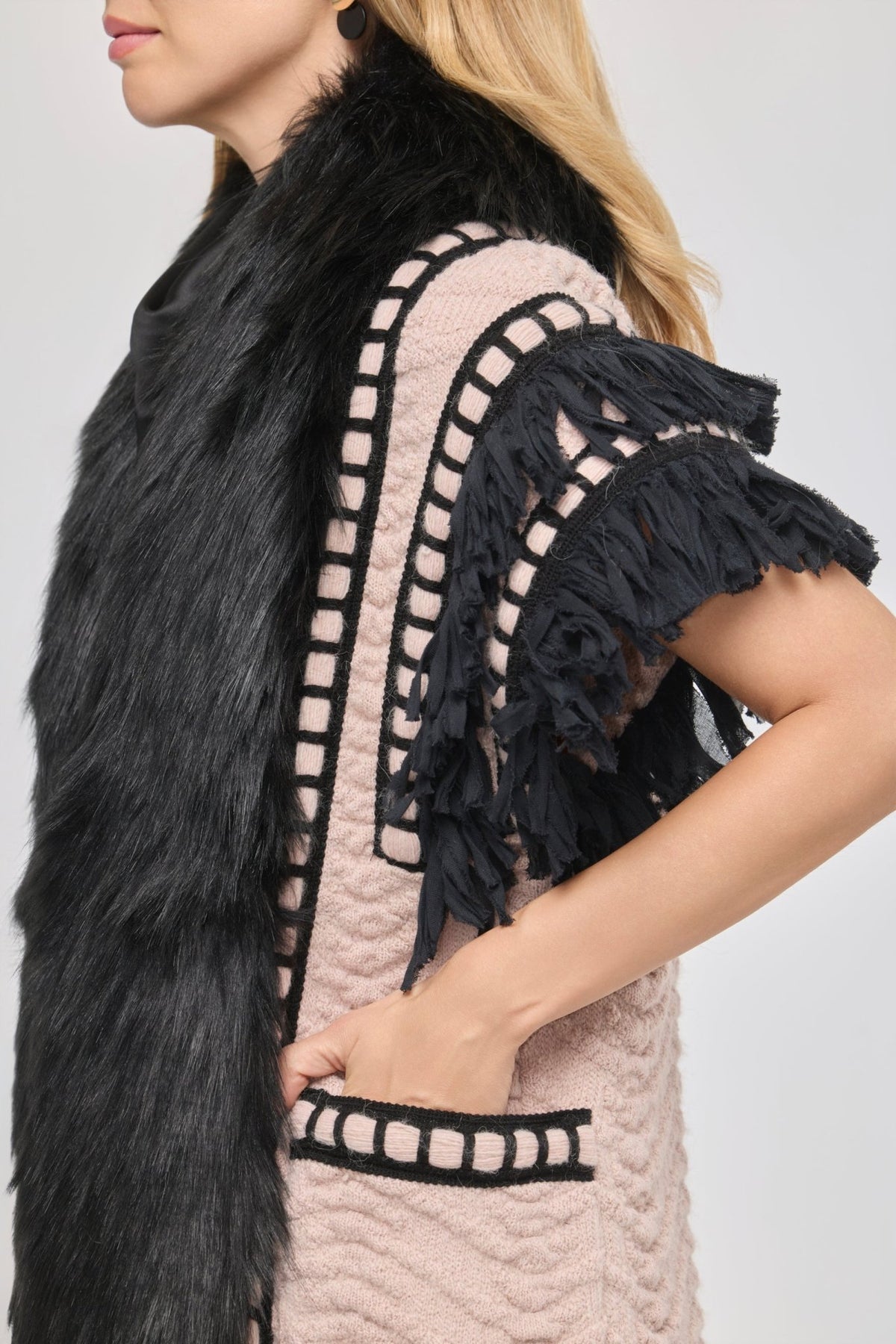 Edward Long Pink Faux Fur Vest - Limited Edition - THE EXTREME COLLECTION