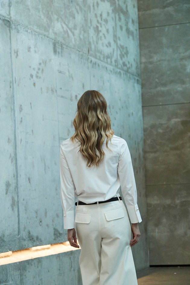 ELEANOR WHITE PIN - TUCK SHIRT - THE EXTREME COLLECTION