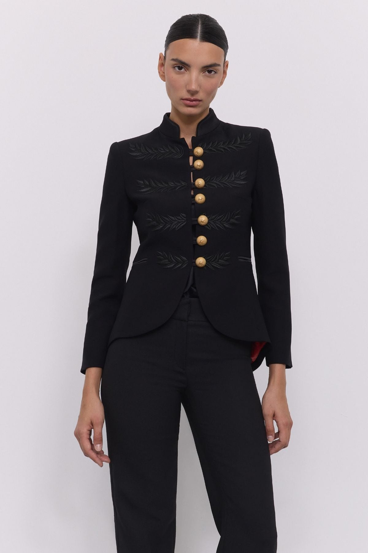 Embroidered Military Blazer Renata Black - Limited Edition - THE EXTREME COLLECTION