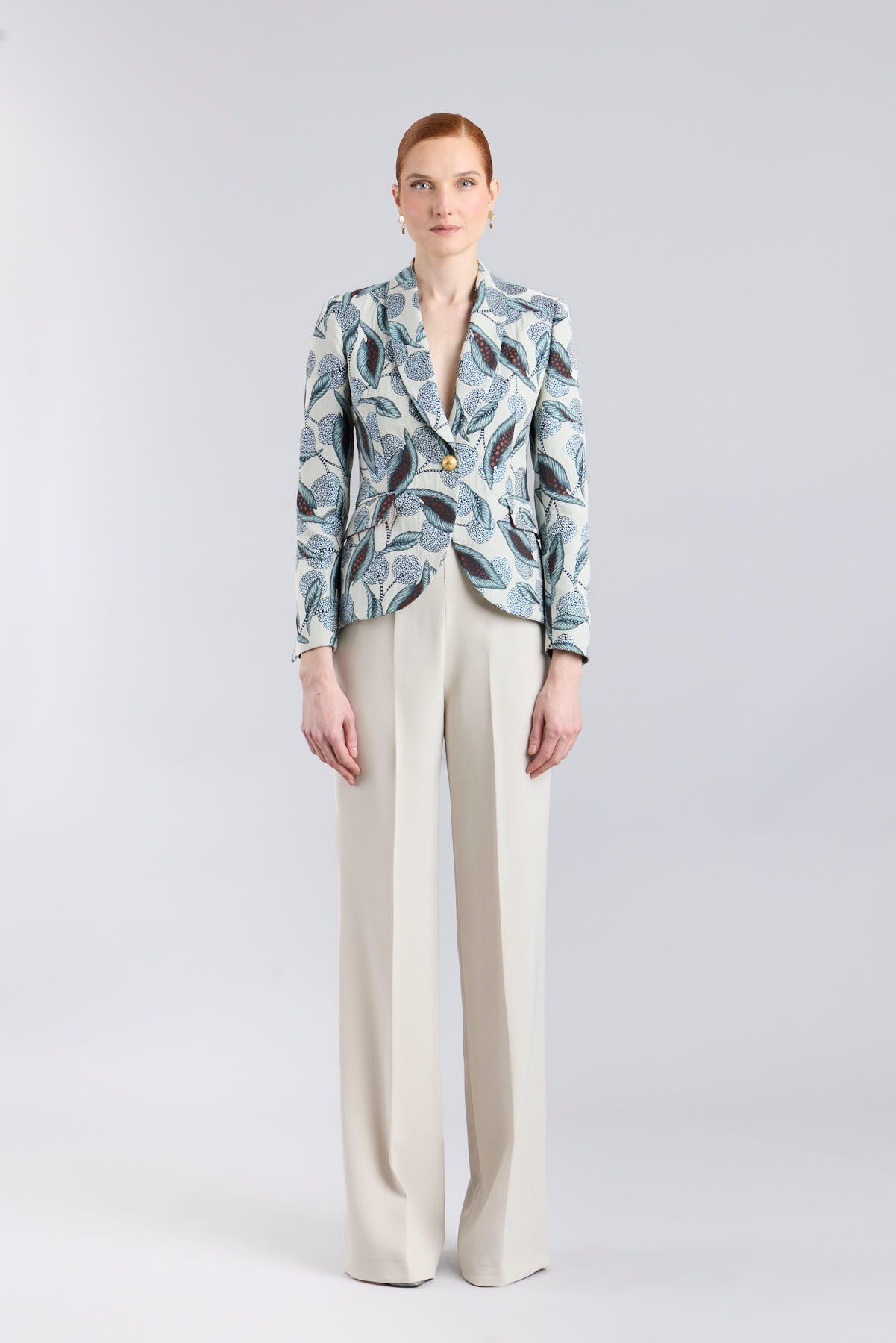 Gilberta Blue Floral Tailored Blazer - Limited Edition - THE EXTREME COLLECTION