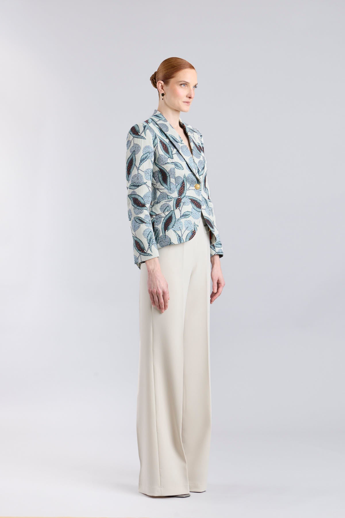 Gilberta Blue Floral Tailored Blazer - Limited Edition - THE EXTREME COLLECTION