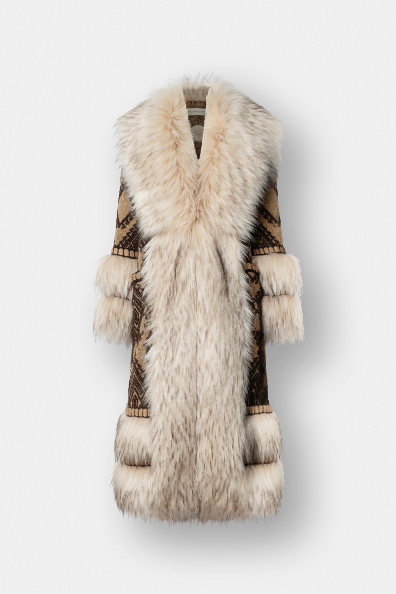 Kira Long Knit Coat with Faux Fur - Limited Edition - THE EXTREME COLLECTION