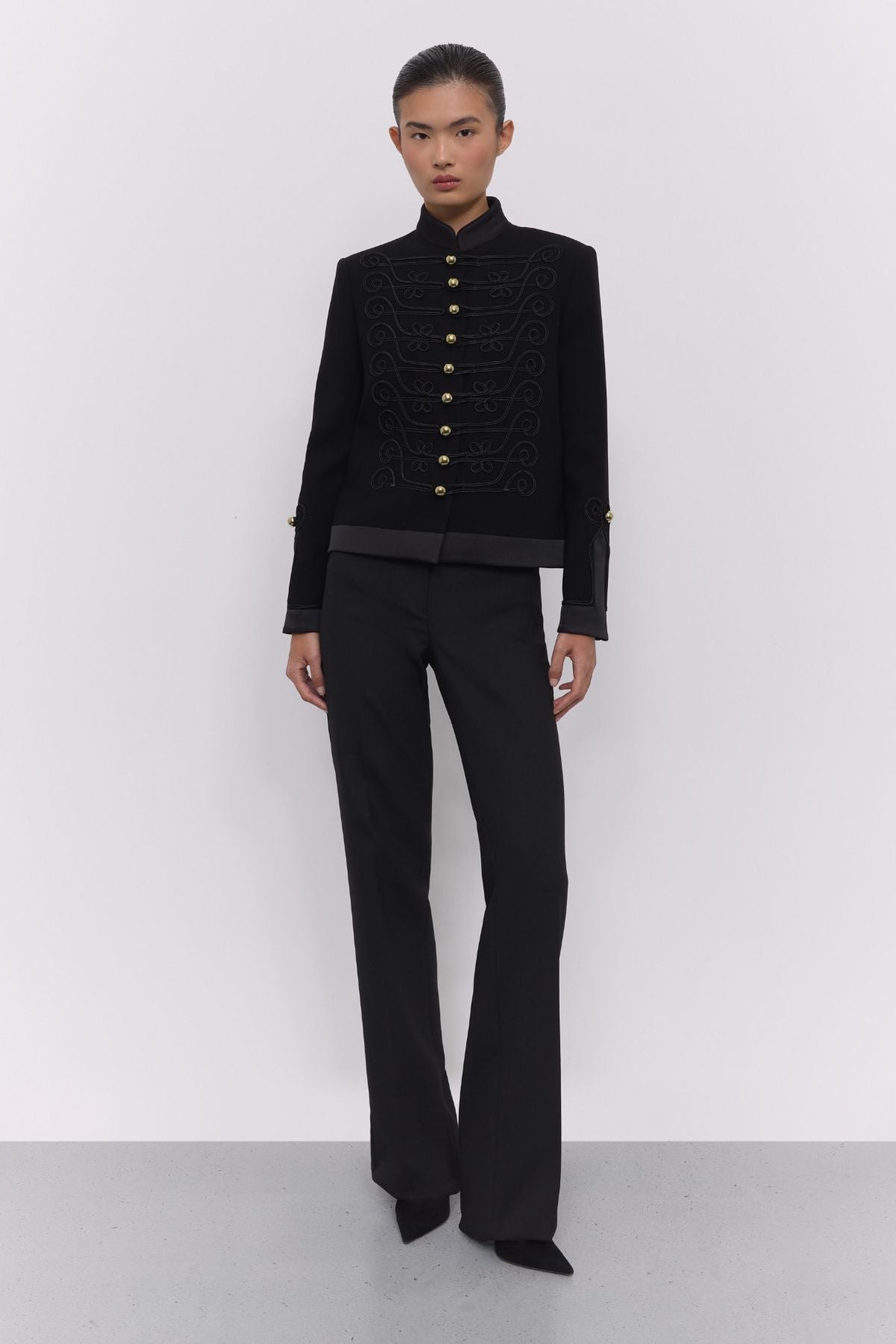 La Spezia Black Soutache Military Blazer - Limited Edition - THE EXTREME COLLECTION