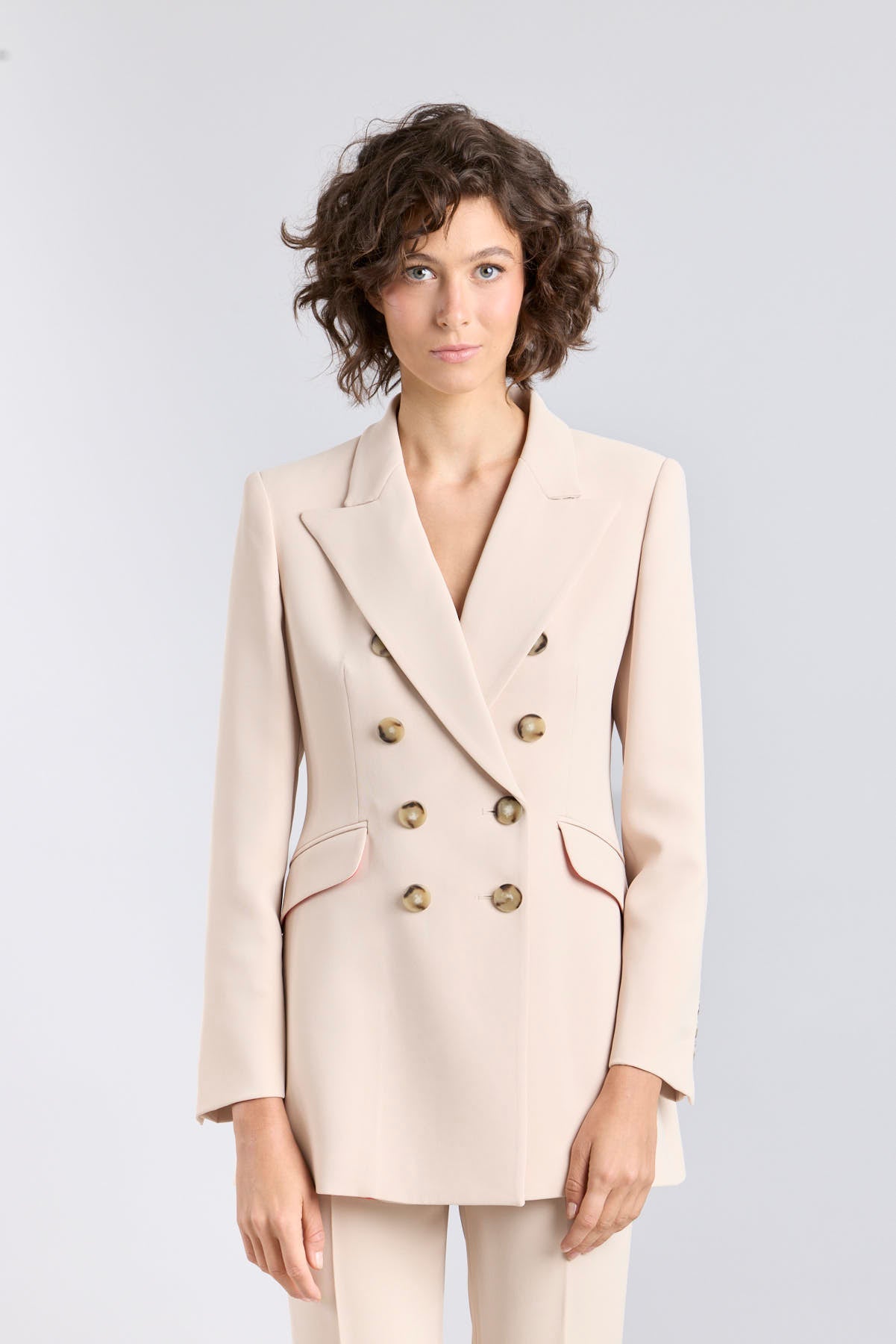 Lafayette Double - Breasted Cream Tailored Blazer - Limited Edition - THE EXTREME COLLECTION
