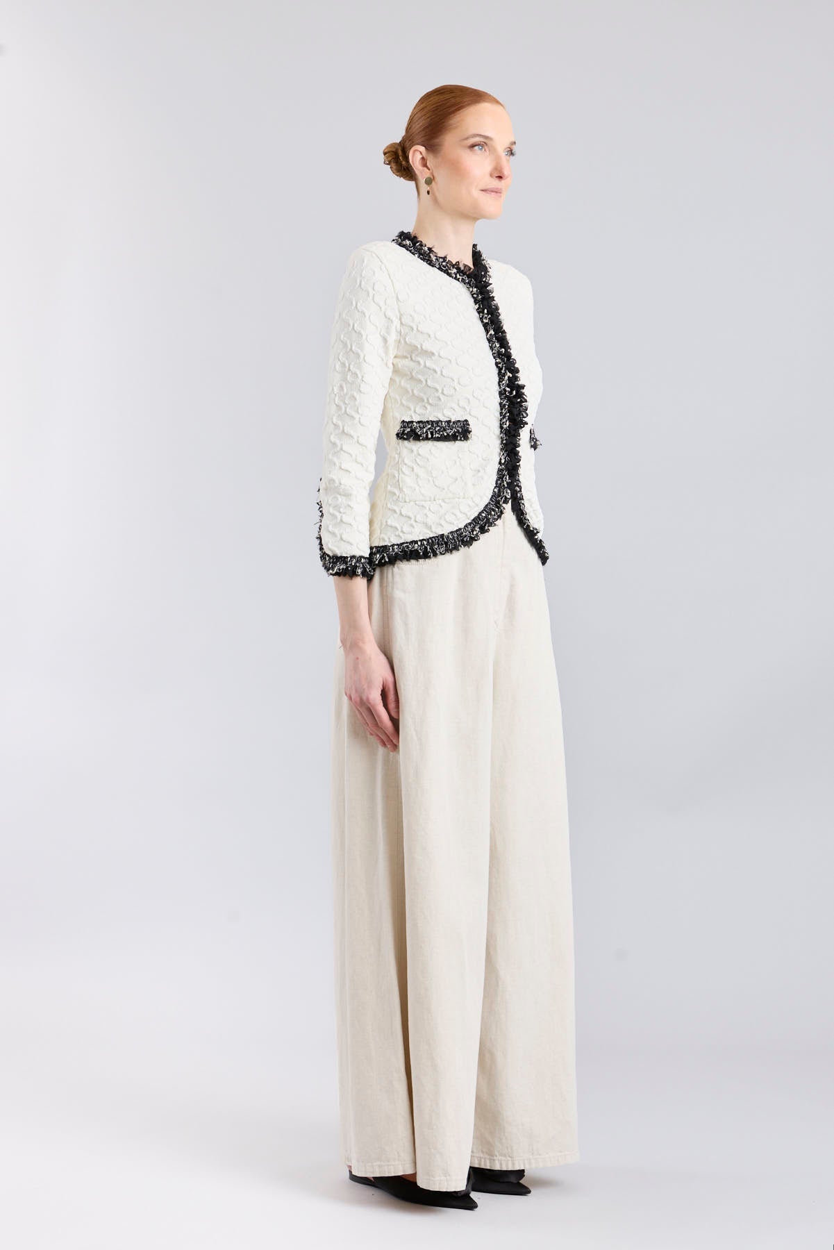 Ludovica White Jewel - Trim Structured Jacket - Limited Edition - THE EXTREME COLLECTION