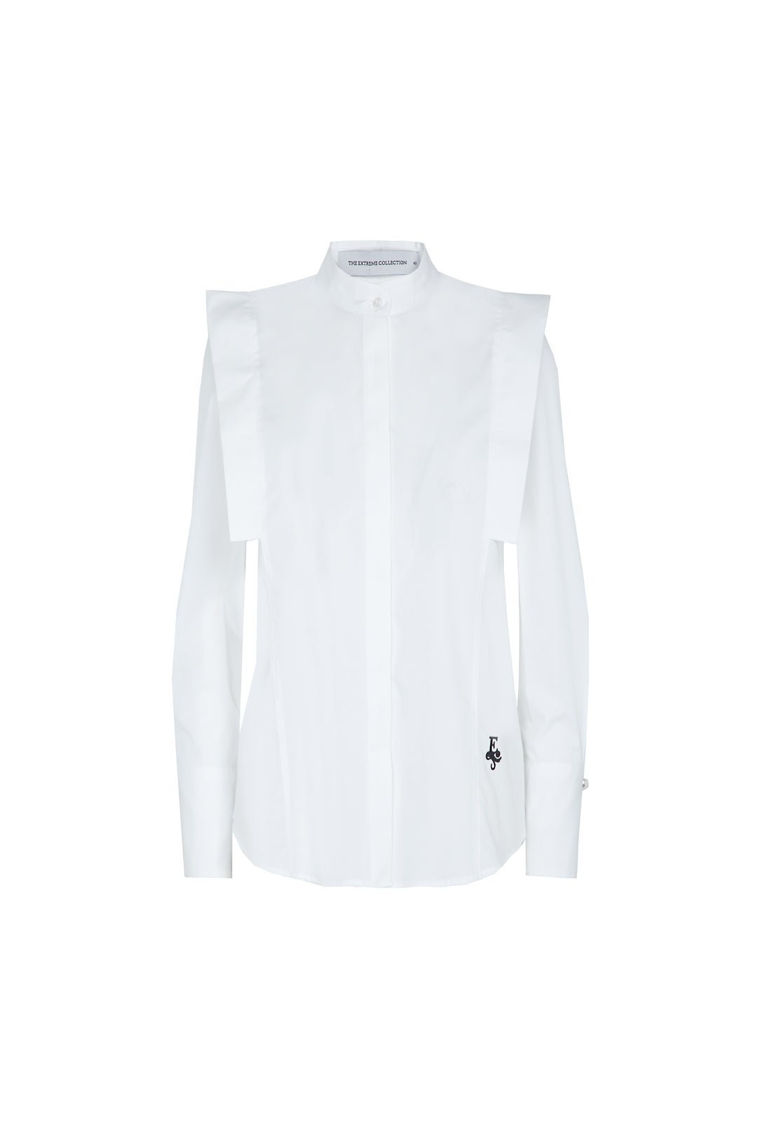 LULU WHITE SHIRT WITH MANDARIN COLLAR - THE EXTREME COLLECTION