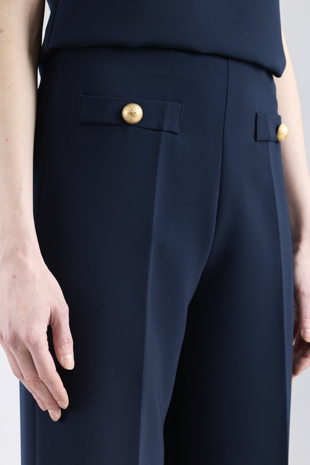 Navy High - Waisted Palazzo Trousers - Limited Edition - THE EXTREME COLLECTION