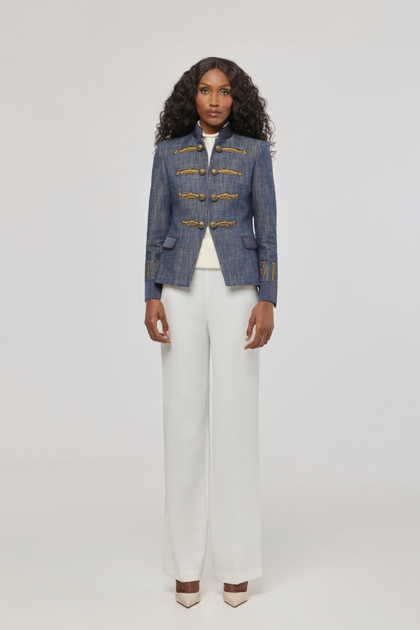 Nuvola Denim Embroidered Cotton Blazer - Limited Edition - THE EXTREME COLLECTION