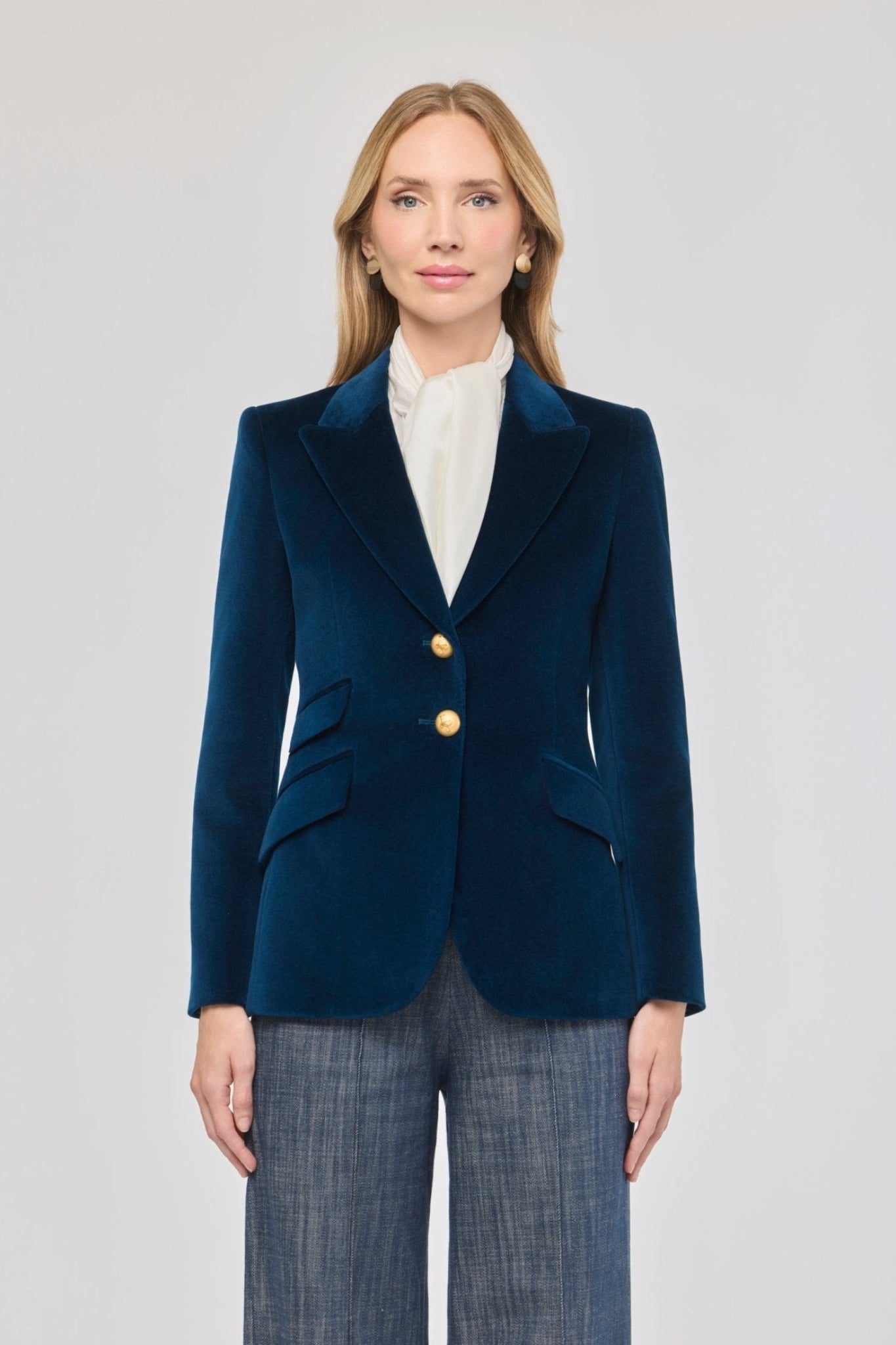 Oliva Blue Velvet Blazer - Limited Edition - THE EXTREME COLLECTION
