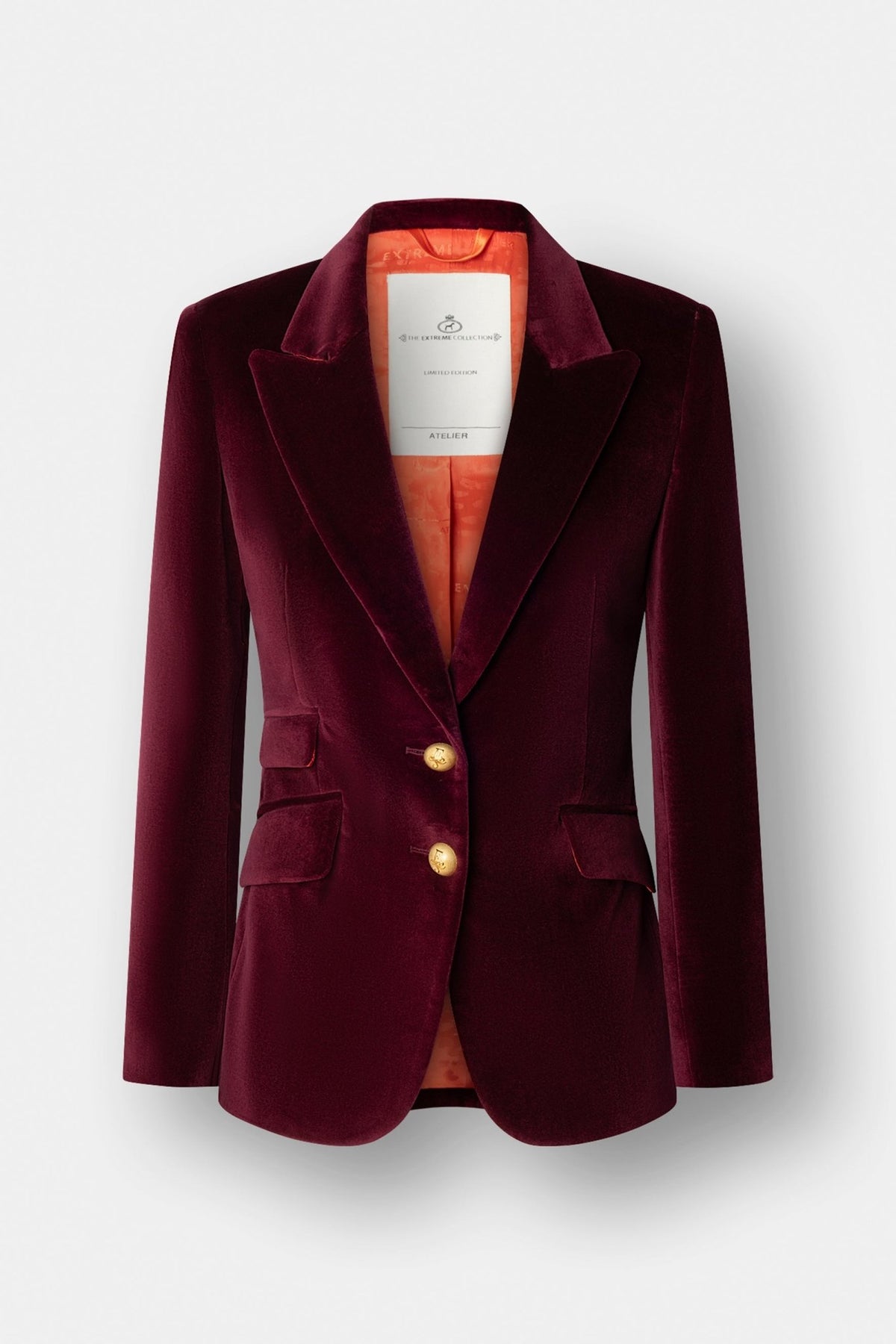 Oliva Burgundy Velvet Blazer - Limited Edition - THE EXTREME COLLECTION