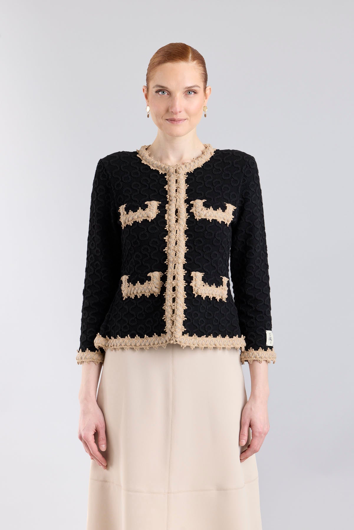 Paola Raised Embroidery Knit Jacket - Limited Edition - THE EXTREME COLLECTION