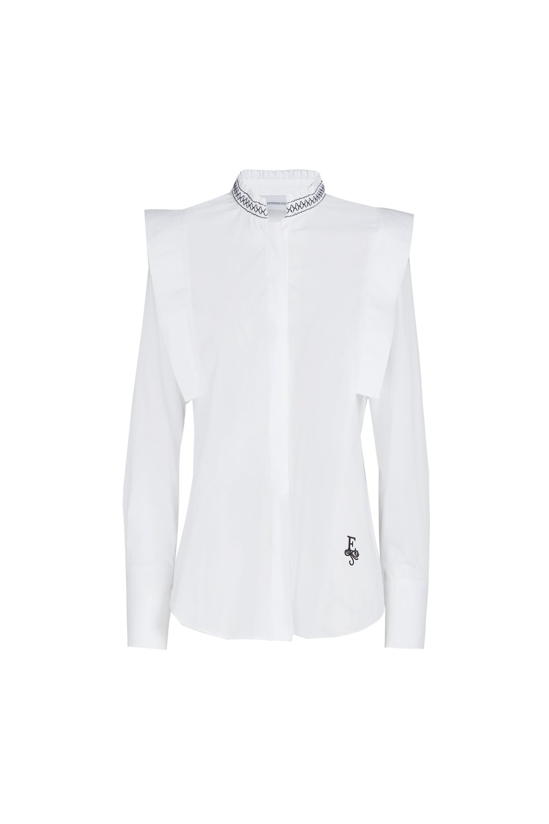 PIN - TUCK SHIRT WITH SMOCKED NECK - THE EXTREME COLLECTION