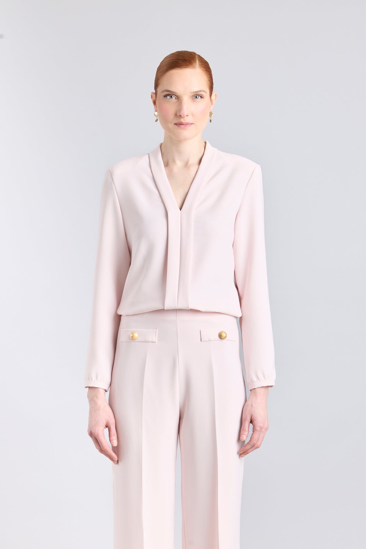 Pink Tuxedo Collar Blouse - Limited Edition - THE EXTREME COLLECTION