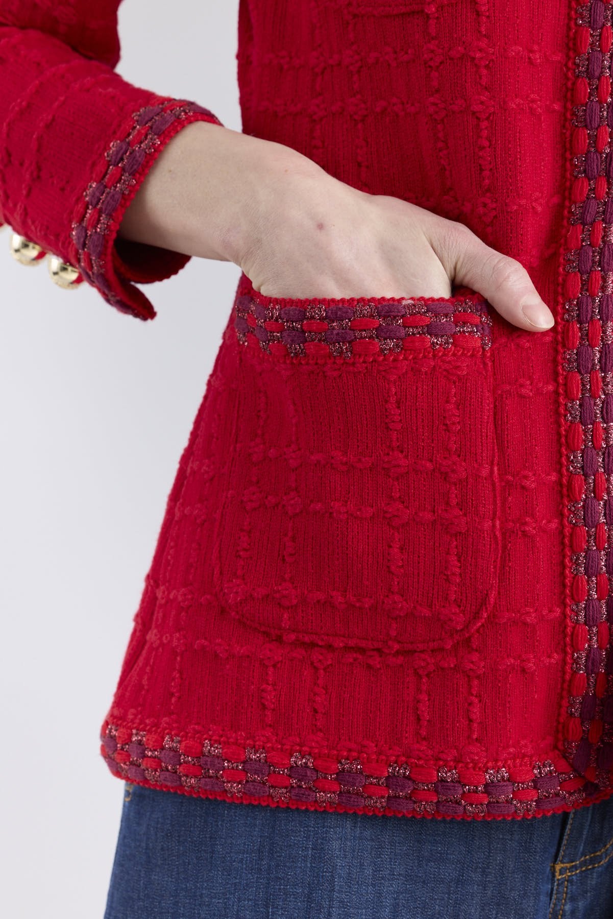 Prince Structured Red Knit Jacket - Limited Edition - THE EXTREME COLLECTION
