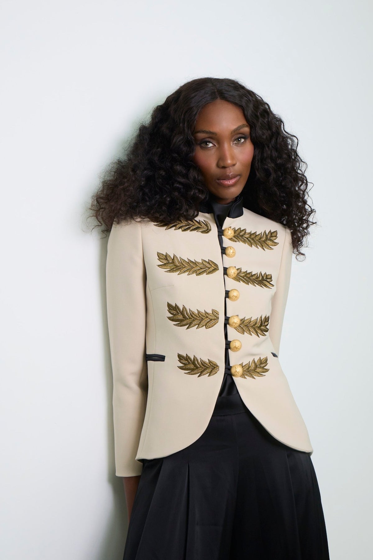 Renata Love Gold Beige Embroidered Blazer - Limited Edition - THE EXTREME COLLECTION