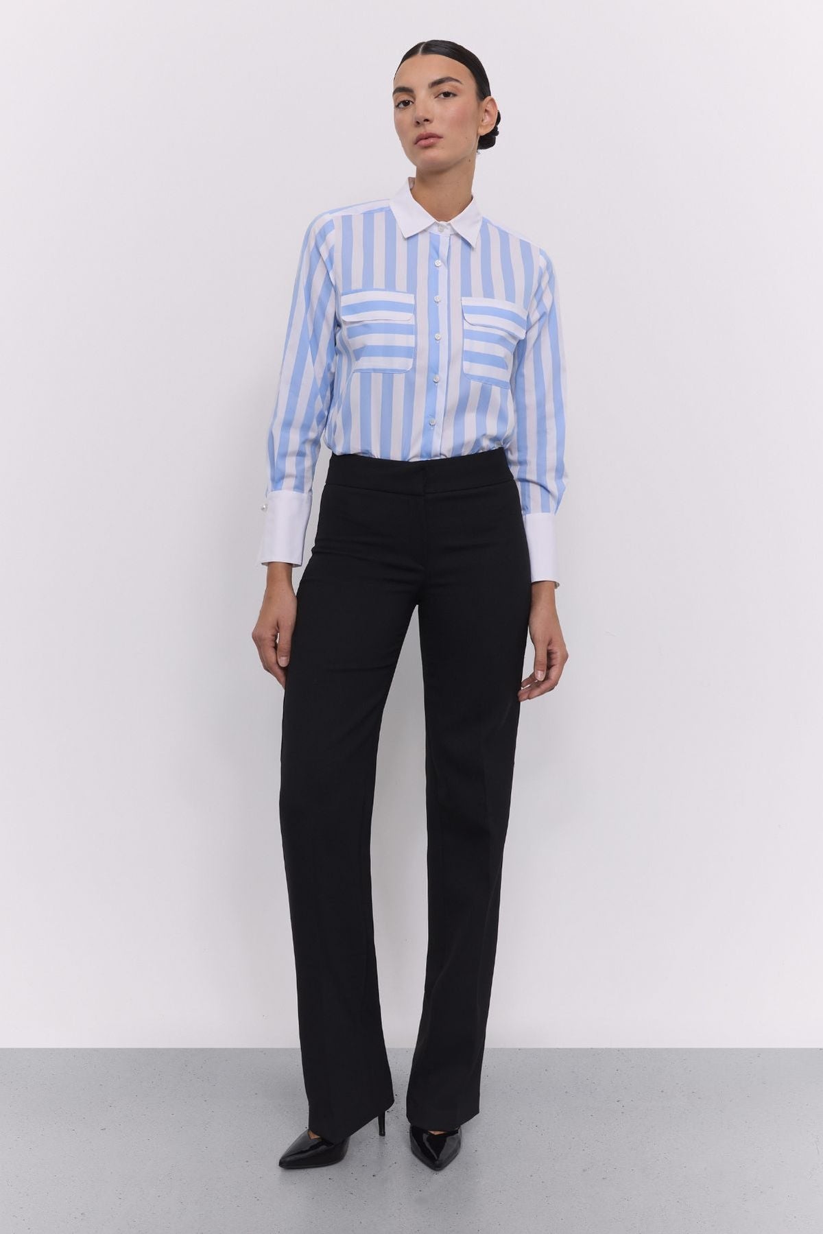 Sky Blue Striped Shirt Gabrielle - Limited Edition - THE EXTREME COLLECTION