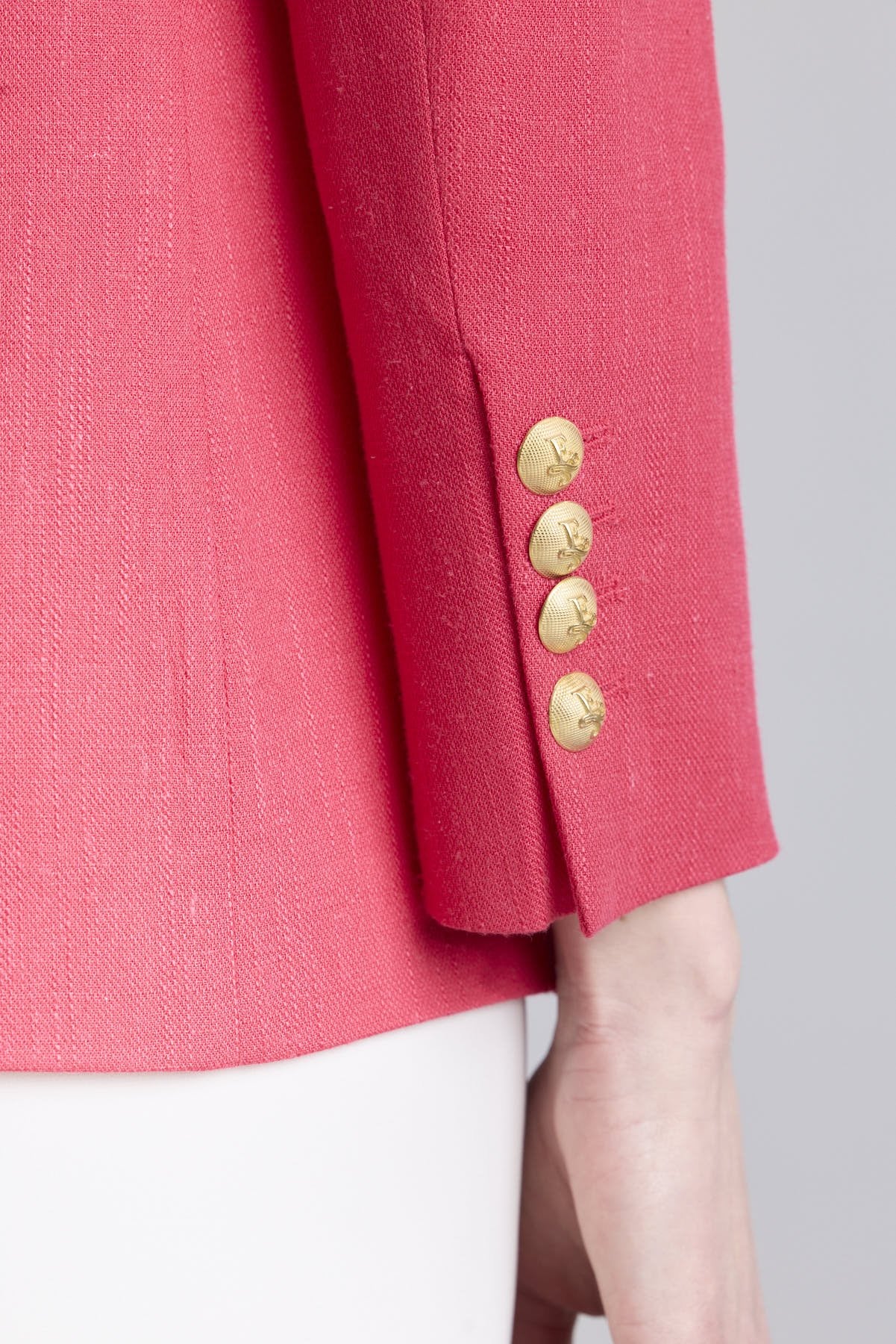 Sofia Vibrant Fuchsia Linen Tailored Blazer - Limited Edition - THE EXTREME COLLECTION