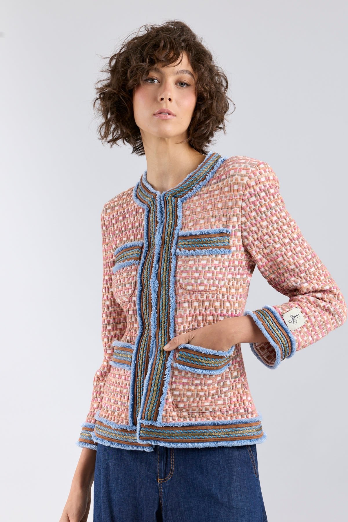 Tedy Textured Multi - tone Knit Jacket - Limited Edition - THE EXTREME COLLECTION
