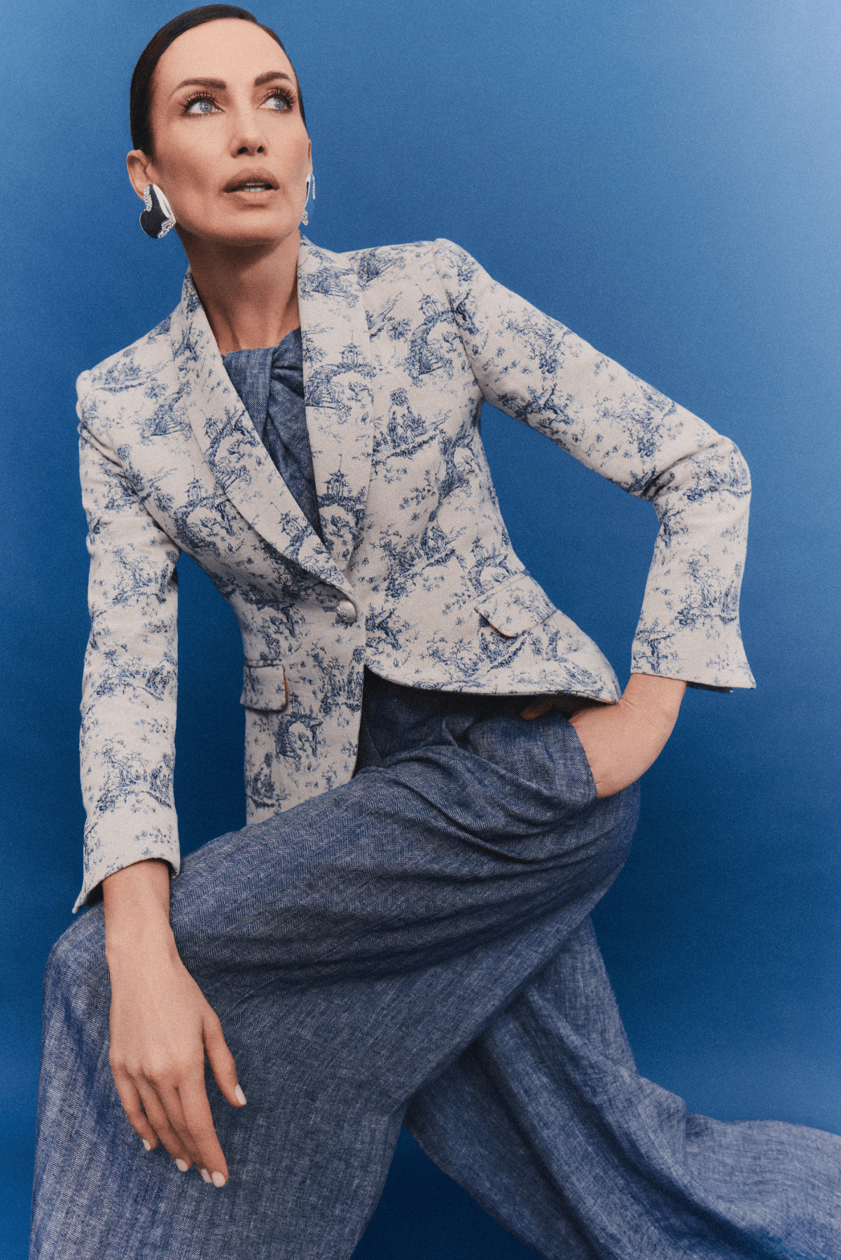 Toile de Jouy Printed Tailored Blazer - Limited Edition - THE EXTREME COLLECTION