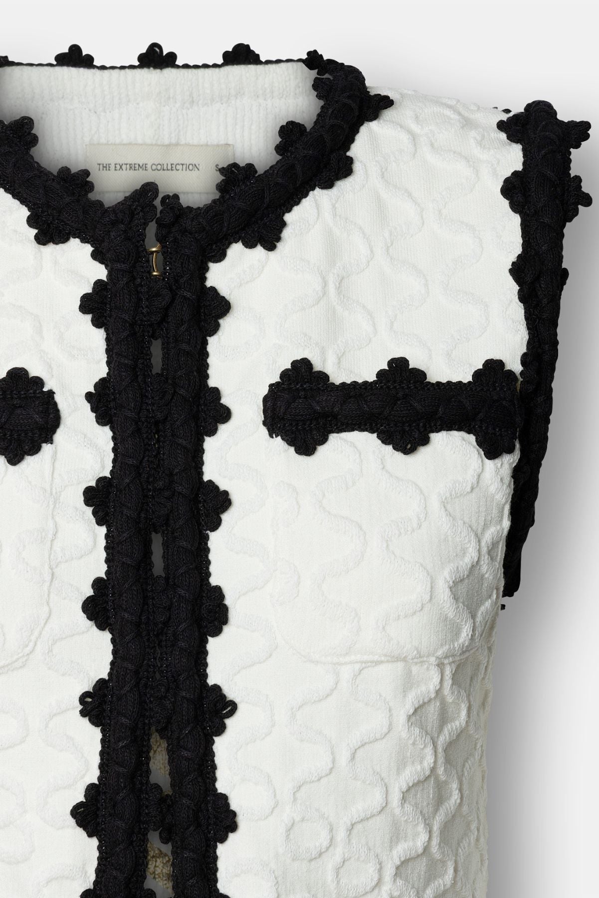 Tristan White Structured Knit Waistcoat - Limited Edition - THE EXTREME COLLECTION