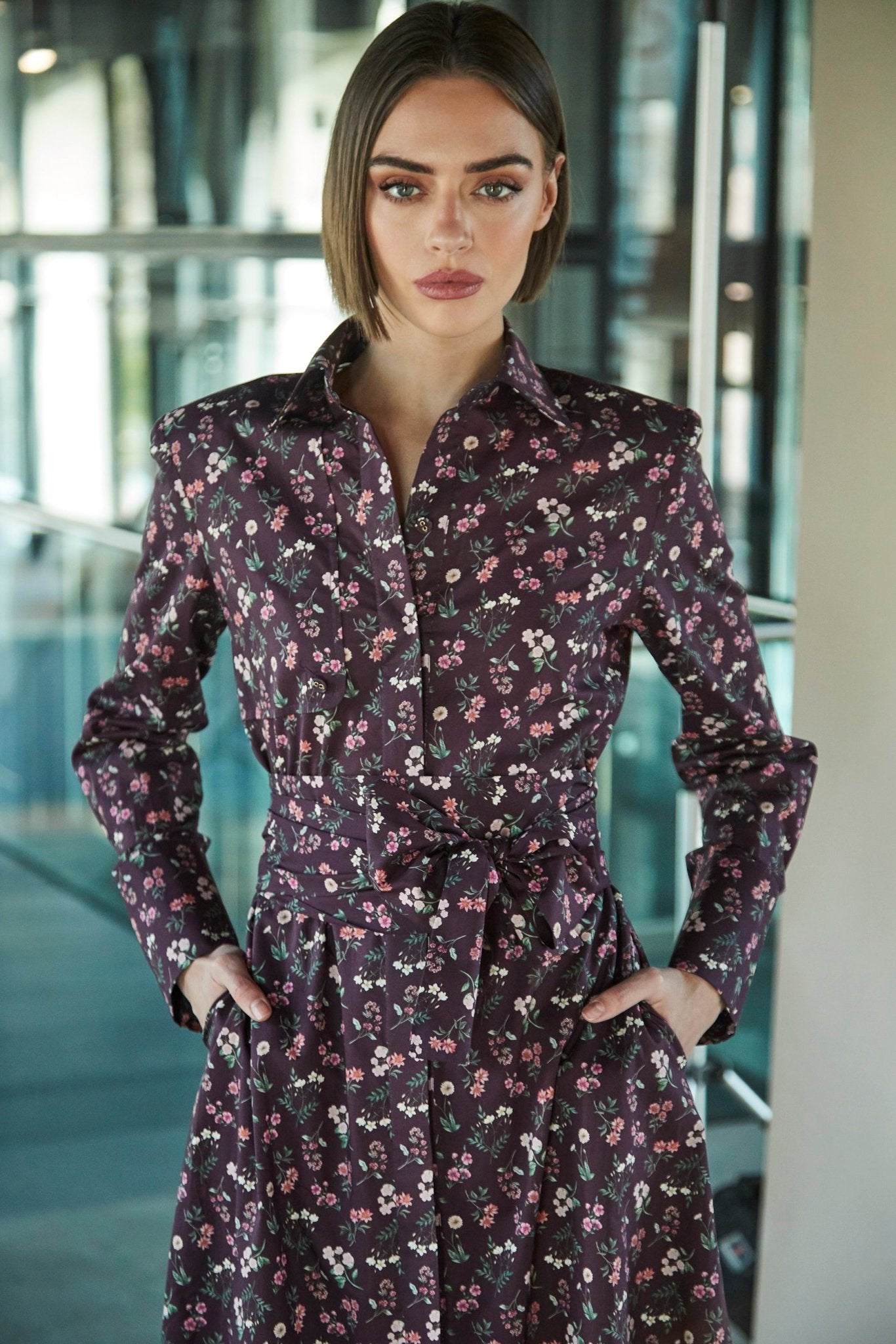 VESTIDO CORNELIA LIBERTY LONDON GRANATE - THE EXTREME COLLECTION