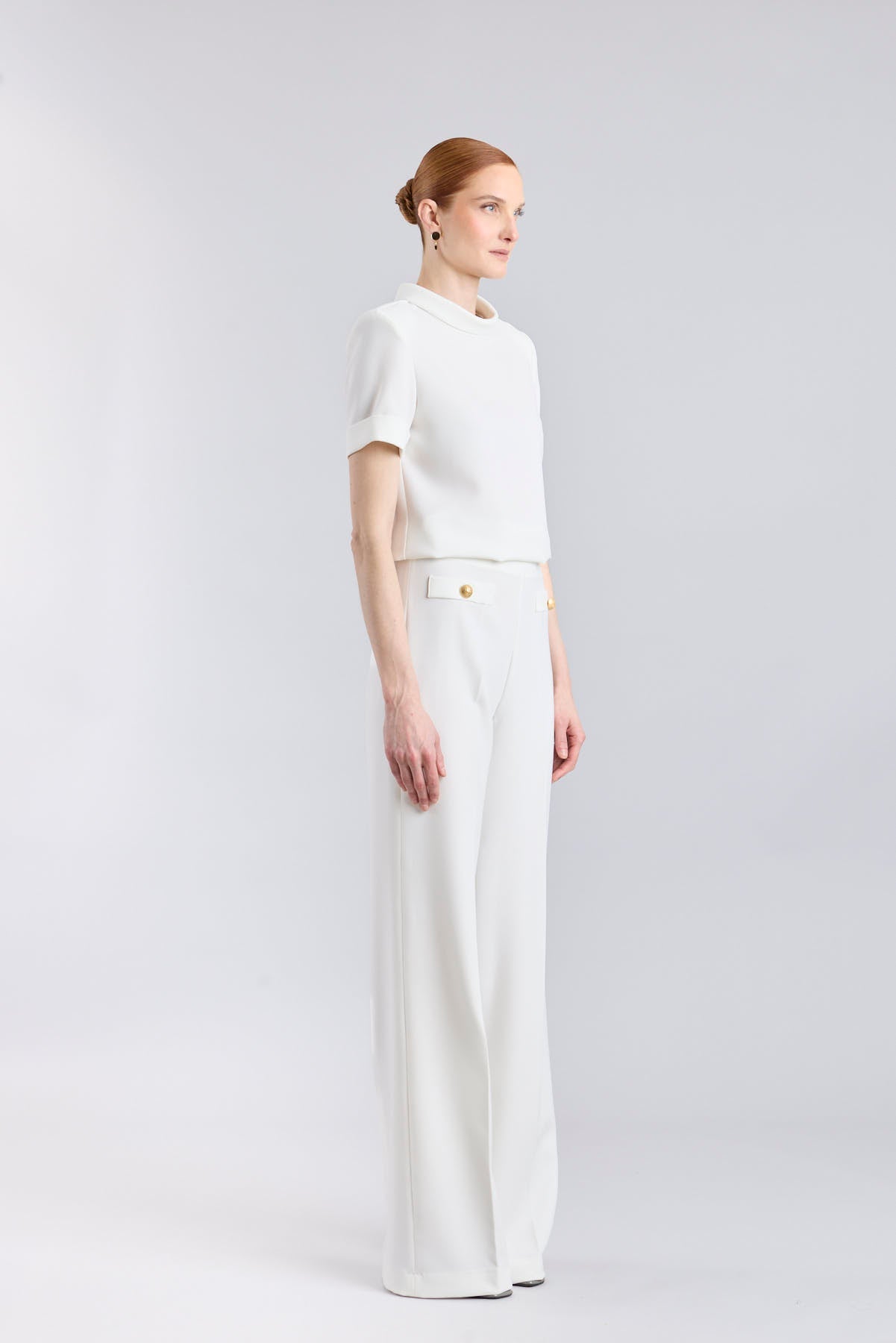 White High - Waisted Palazzo Trousers - Limited Edition - THE EXTREME COLLECTION