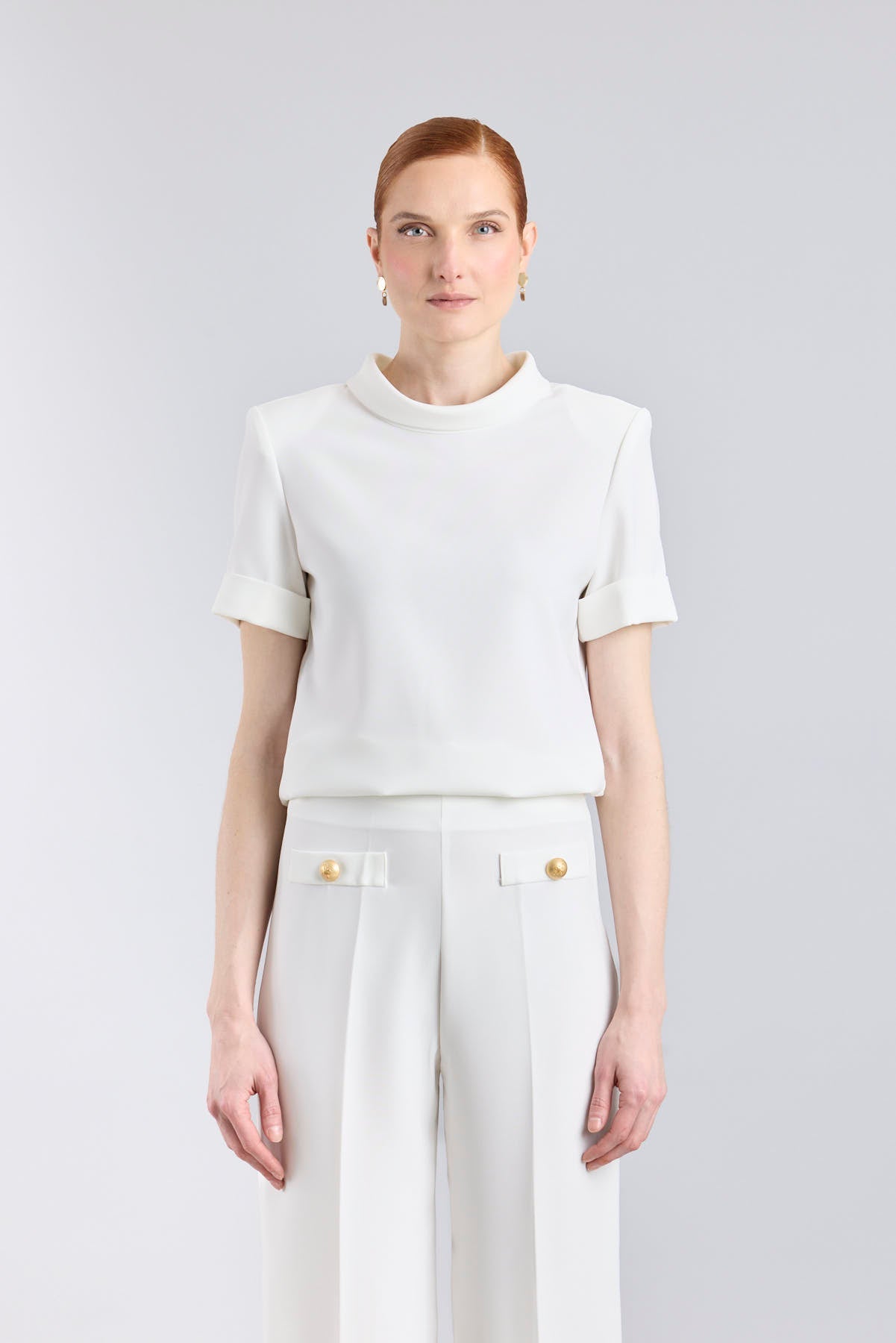 White Perkins Collar Top - Limited Edition - THE EXTREME COLLECTION