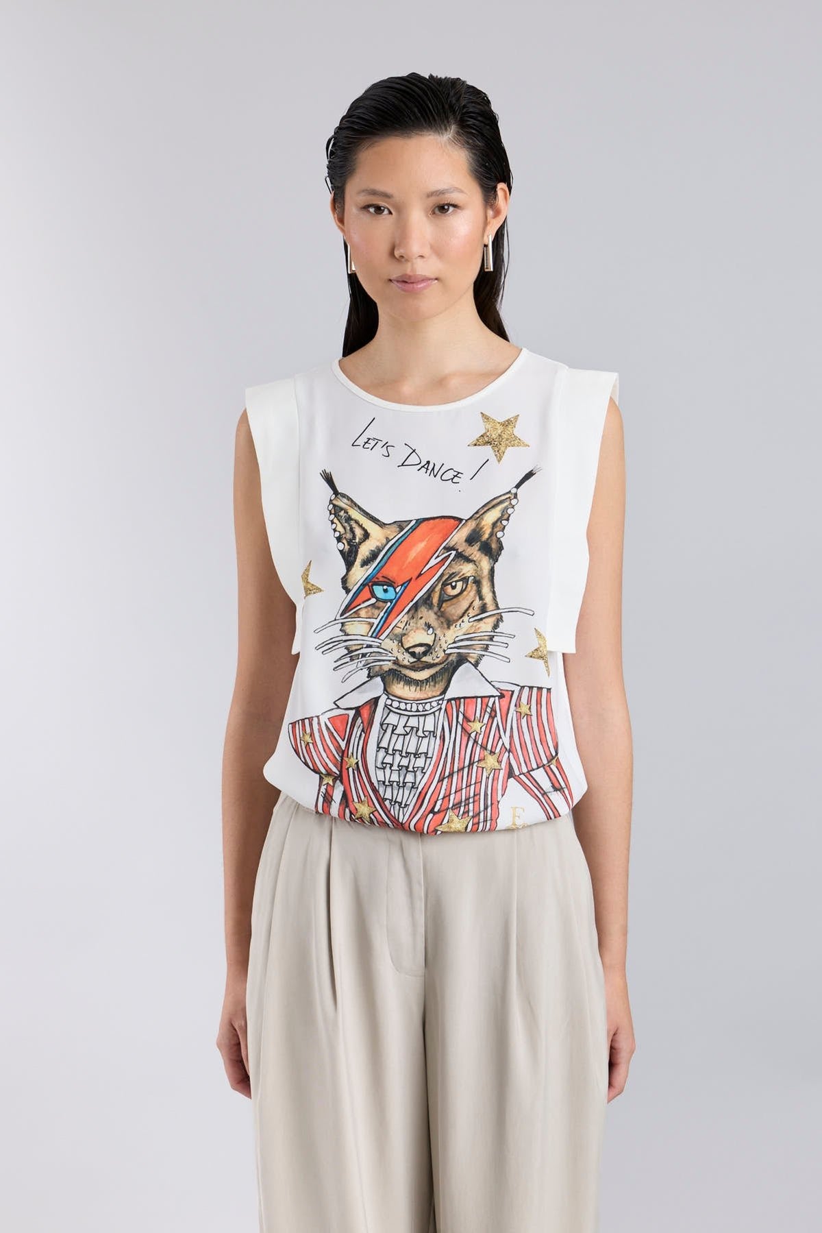 White Printed T-Shirt Let's Dance - Limited Edition - THE EXTREME COLLECTION