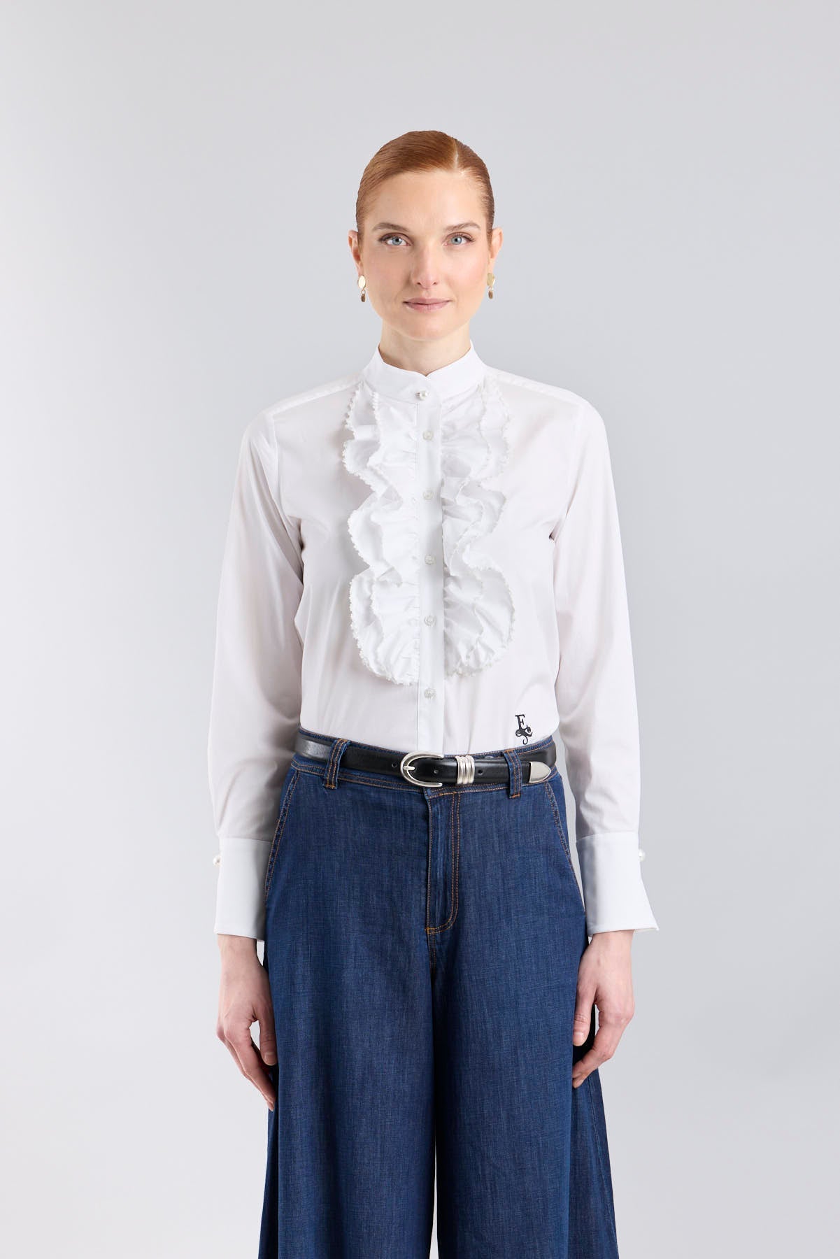 White Ruffled Blouse Dominique - Limited Edition - THE EXTREME COLLECTION