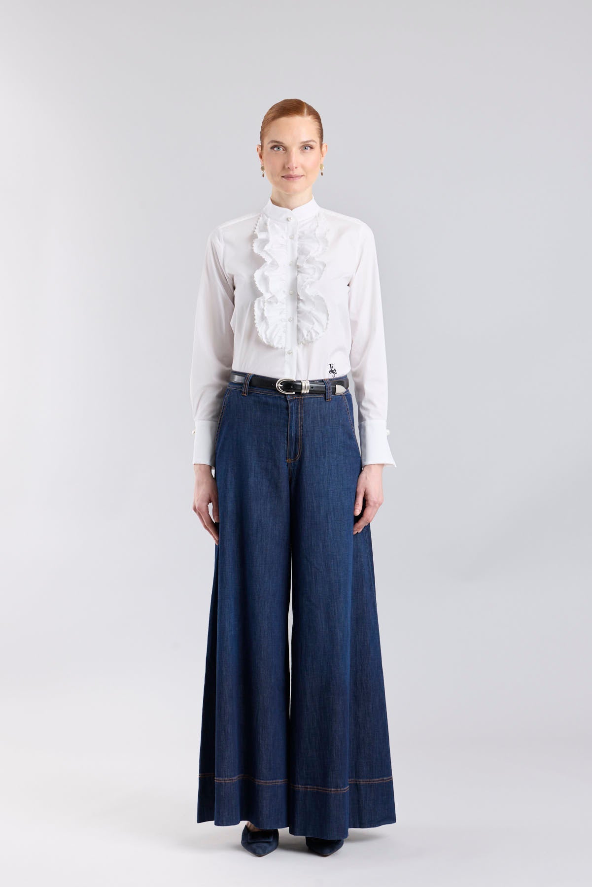 White Ruffled Blouse Dominique - Limited Edition - THE EXTREME COLLECTION