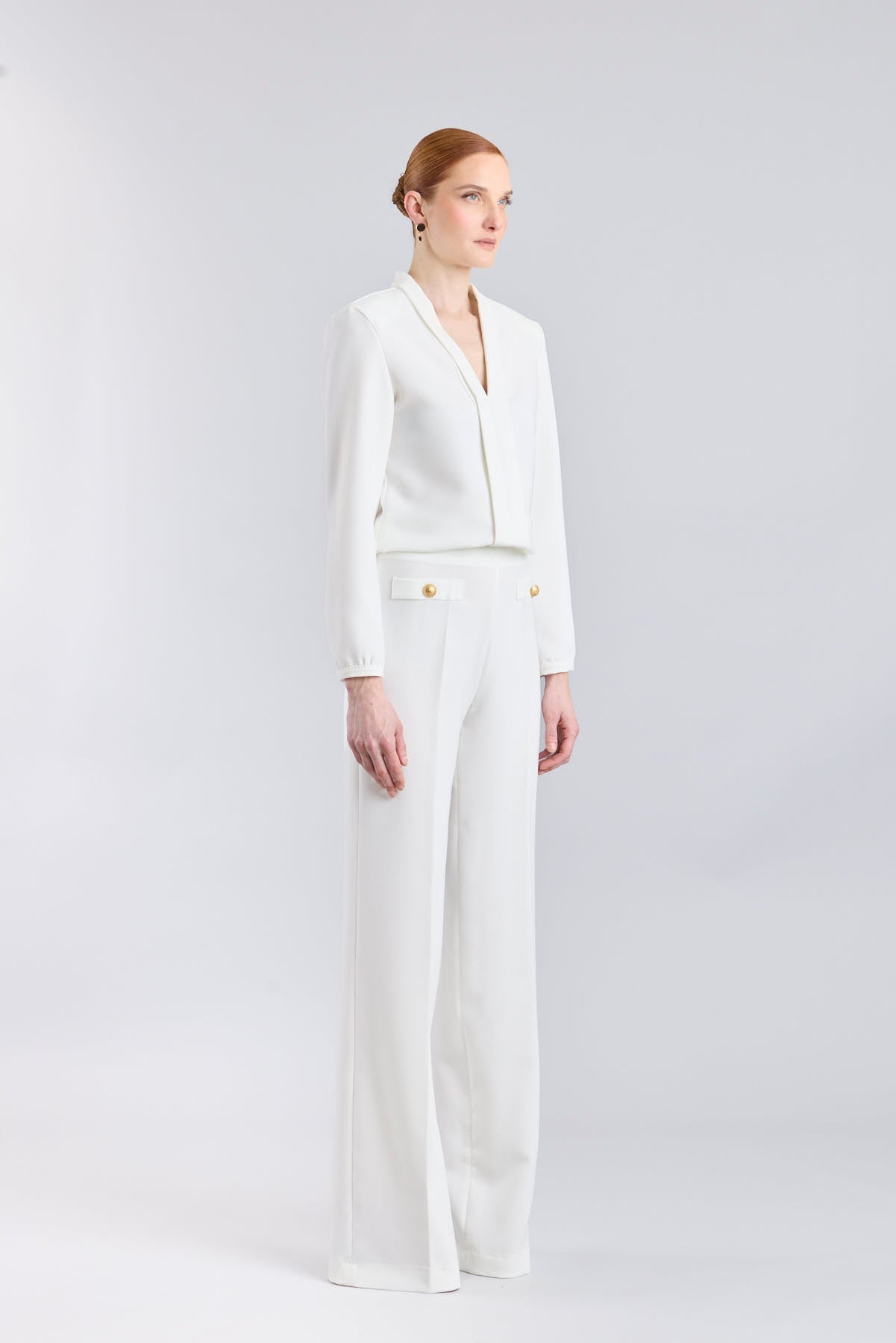 White Tuxedo Collar Blouse - Limited Edition - THE EXTREME COLLECTION