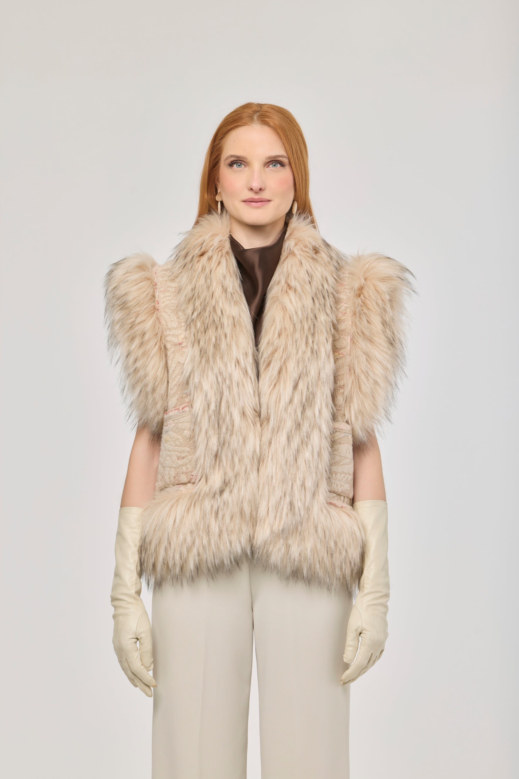 Hayden Knit Vest with Faux Fur - Limited Edition