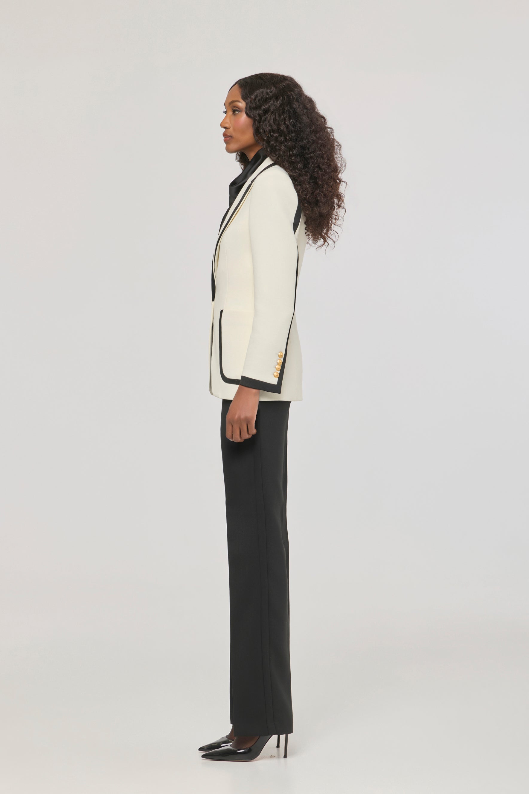 Laurent Two-Tone Blazer with Piping - Limited Edition