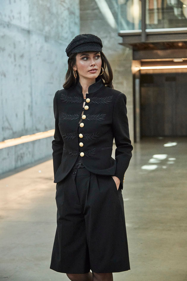 RENATA BLACK MILITARY BLAZER