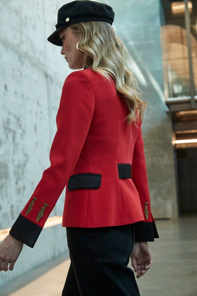 BLAZER MILITAR ROJO NUVOLA