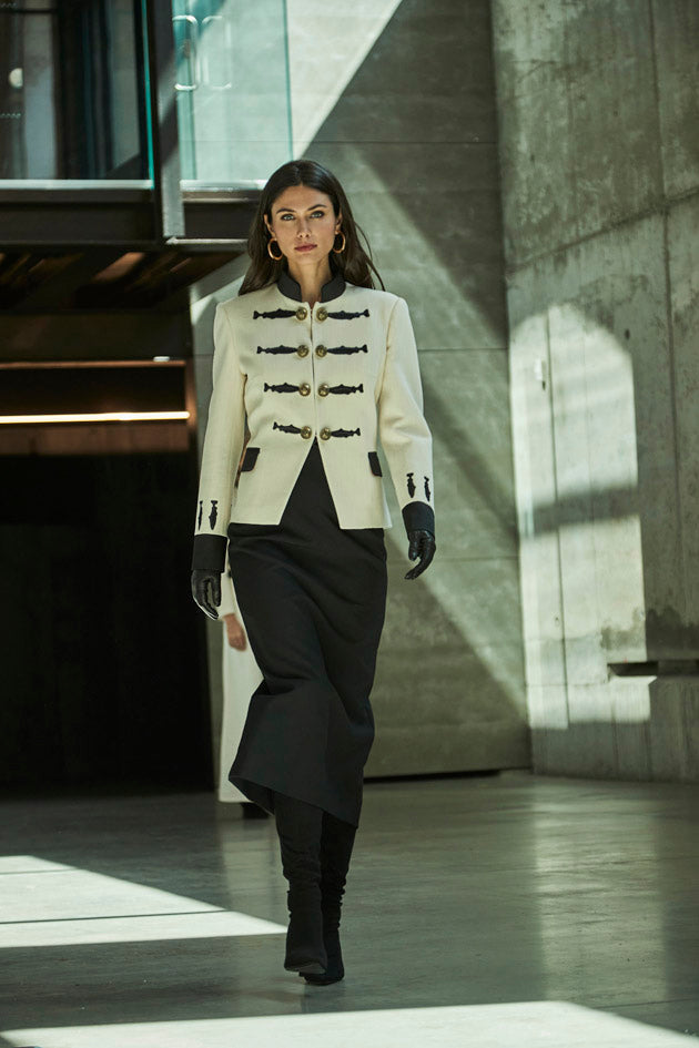 NUVOLA WHITE MILITARY BLAZER