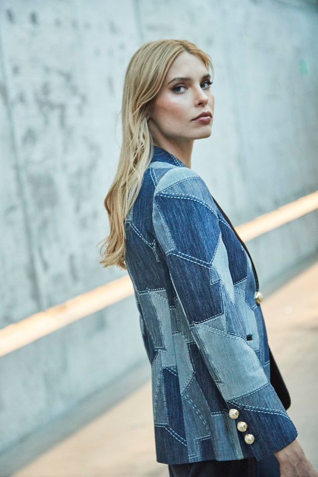 DENIM PATCHWORK BLAZER