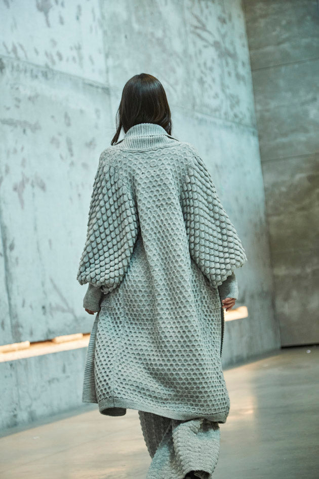 NADINE LONG ALPACA AND MERINO JACKET