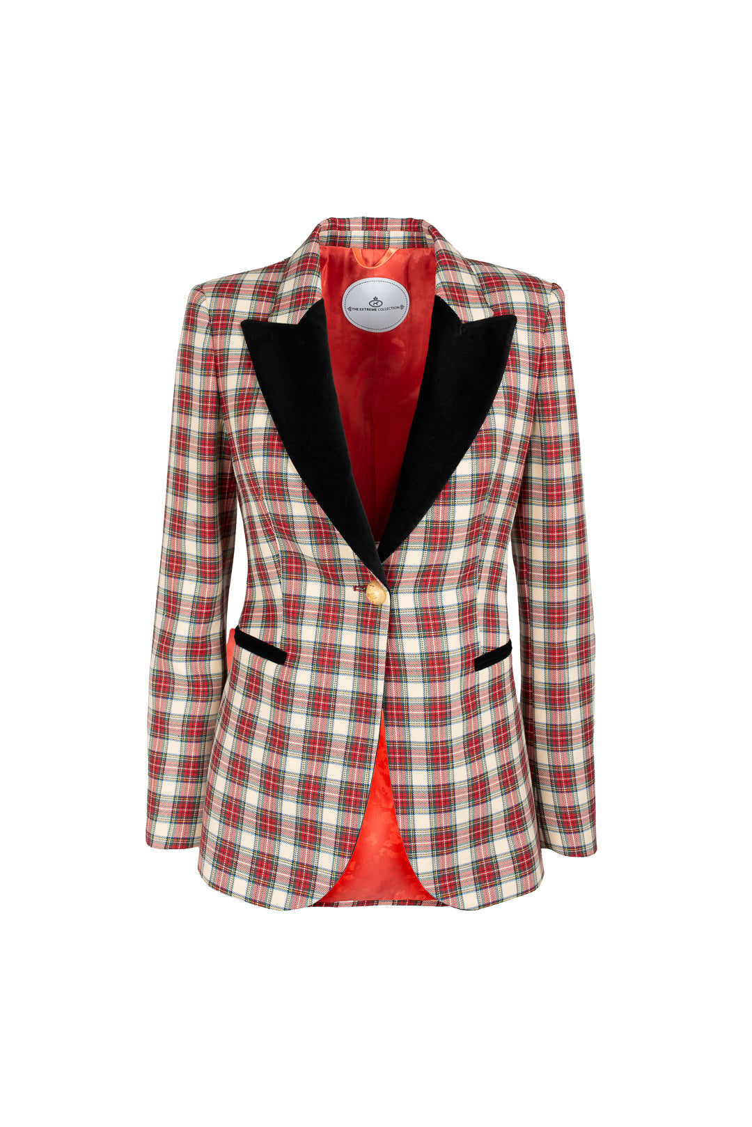 ALCOTT CHECKED TUXEDO BLAZER
