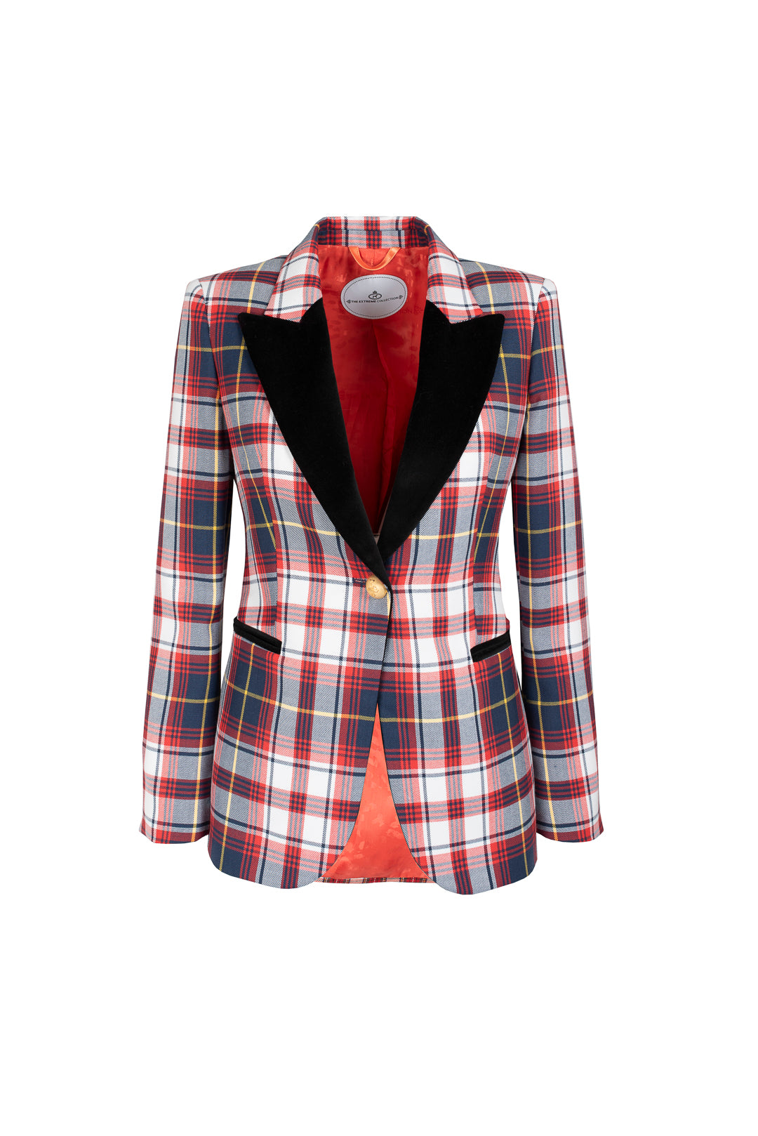 ANABEL CHECKED TUXEDO BLAZER