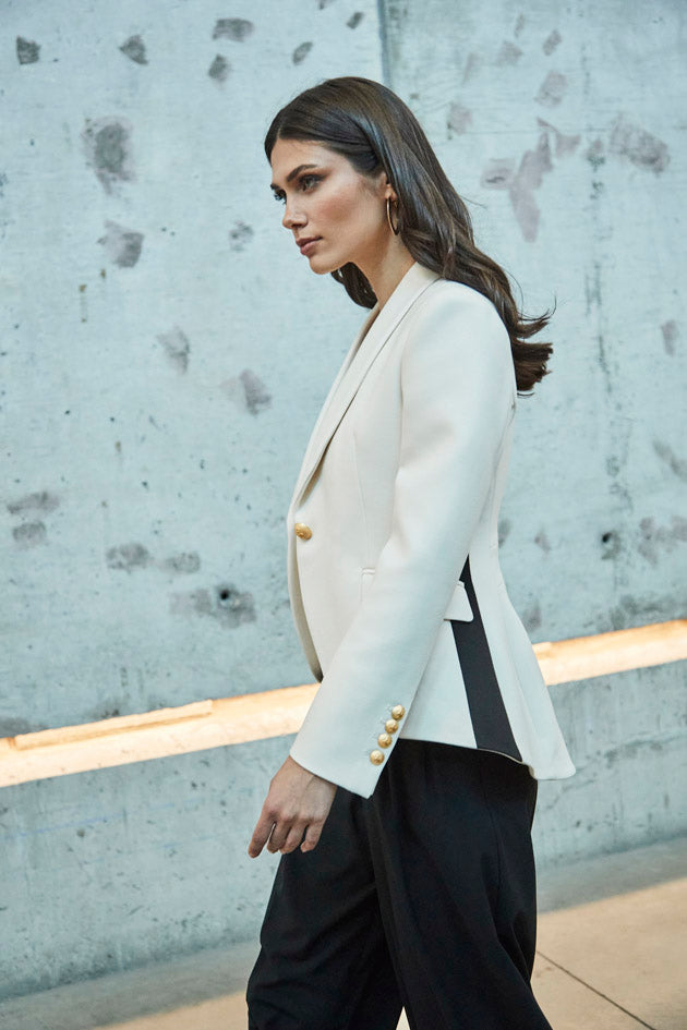 MADISON WHITE CONTRAST BLAZER