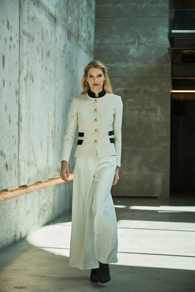 BLAZER BLANCO CON DOBLE BOLSILLO BASTIAN