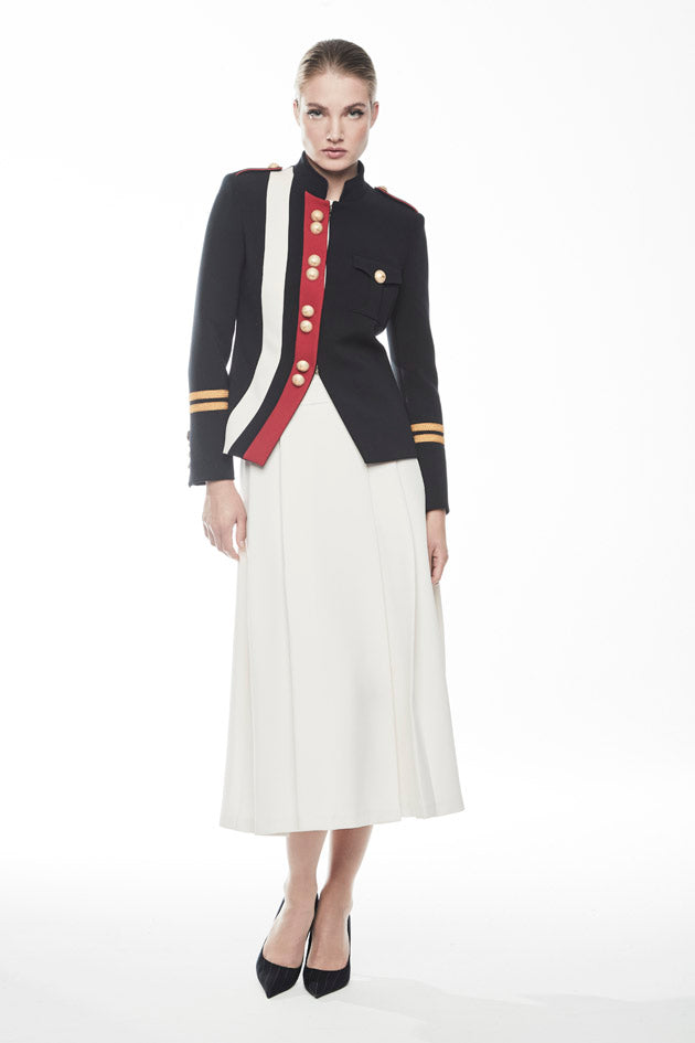 CLAUDIA LONDON NAVY MILITARY BLAZER